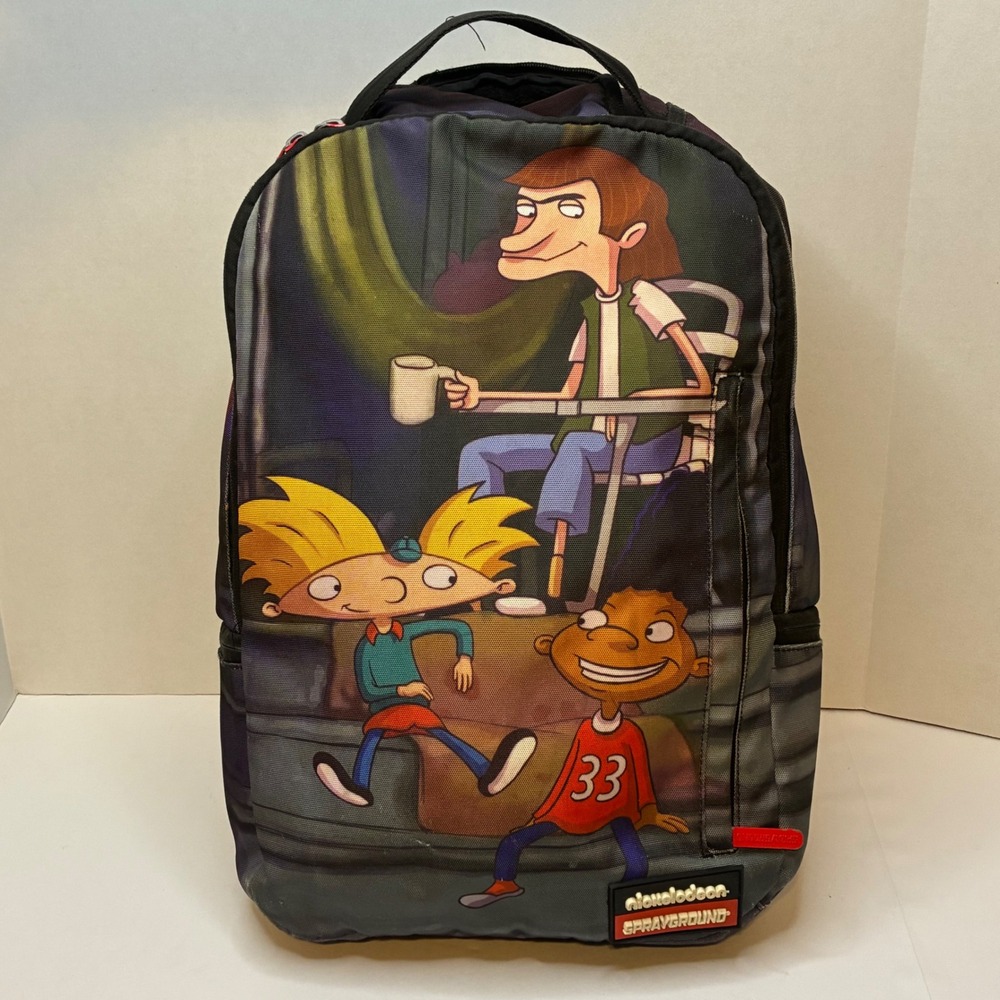 RARE Sprayground x Nickelodeon Hey Arnold Backpack School Streetwear Graphic Bag